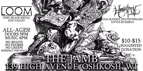 TORMENT (MN) \/ XKWIZITE (MN) \/ LOOM \/ HOSTILE at THE JAMB