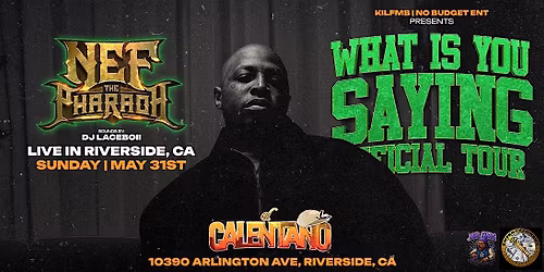 Nef the Pharaoh - What is You Saying Tour (Riverside, CA)
