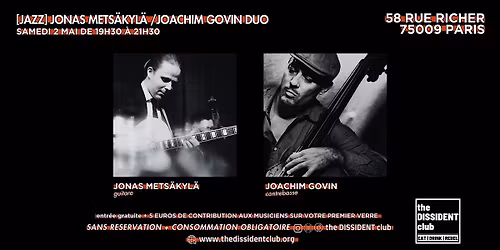[JAZZ] Jonas Mets\u00e4kyl\u00e4\/Joachim Govin Duo