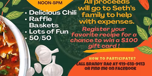 Seth\u2019s Memorial Chili Cook-Off!