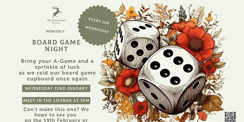 Monthly Board Game Night at the White Hart
