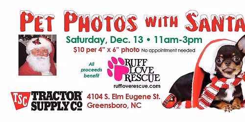 Pet Photos with Santa