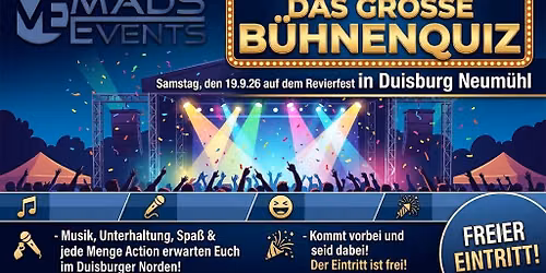 DAS GROSSE B\u00dcHNENQUIZ - Revierfest Neum\u00fchl