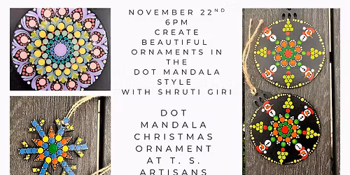 Dot Mandala Christmas Ornament Artist Workshop