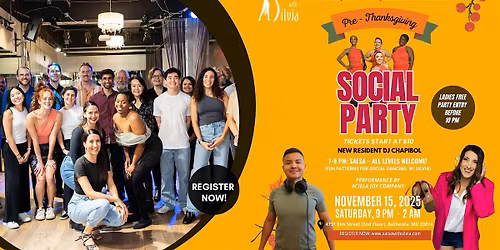 A PRE-THANKSGIVING SOCIAL PARTY WITH A SALSA WORKSHOP by SILVIA