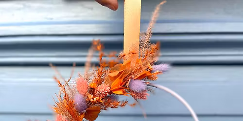 Atelier couronne de fleurs s\u00e9ch\u00e9es