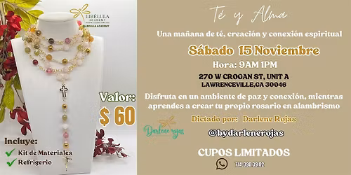 Workshop \u201cT\u00e9 y Alma\u201d \u2013 Crea tu Rosario Maxi en Alambrismo