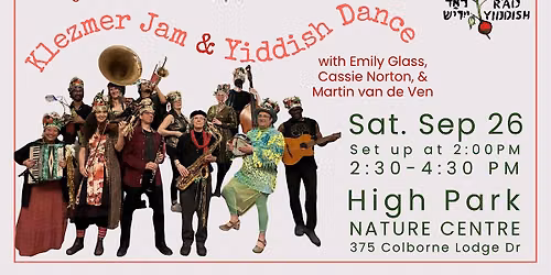 Klezmer Jam & Yiddish Dance - September 26!