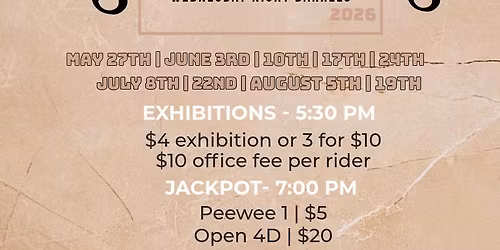 2026 Wednesday Night Barrel Jackpots