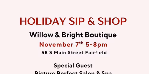 Holiday Sip & Shop