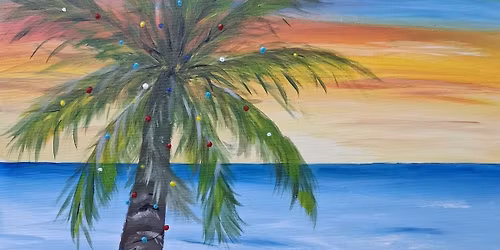Christmas Palm Paint and Sip at the Honu
