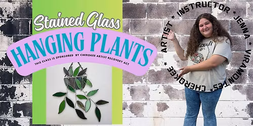 Stained Glass Hanging Plant w Jenna