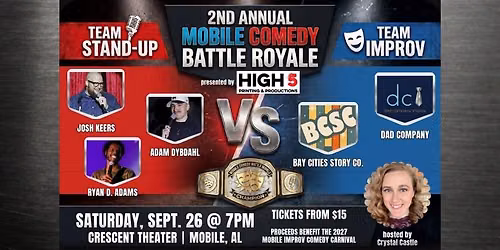 2nd Annual Mobile Comedy Battle Royale - Stand-Up vs Improv Show