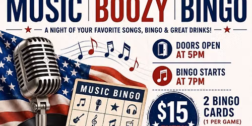 Veterans Day Sing Along Music Boozy Bingo
