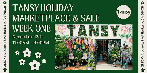 Tansy Holiday Marketplace & Sale Week One