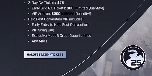 Halo Fest - 2 Day Pass