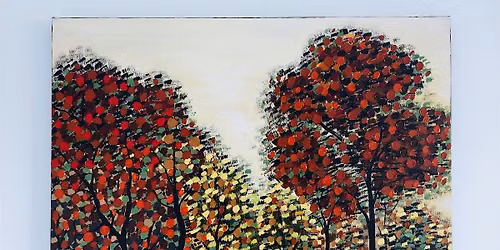 Walking in the Forest, Textured Landscape Painting Class for Adults
