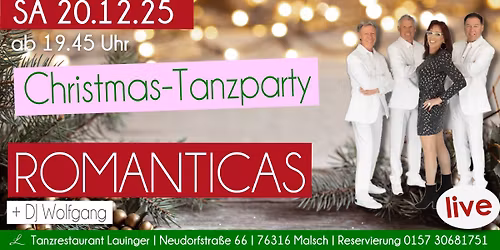 Christmas-Tanzparty mit den ROMANTICAS & DJ Wolfgang