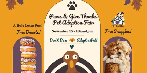 Paws & Give Thanks Pet Adoption Fair