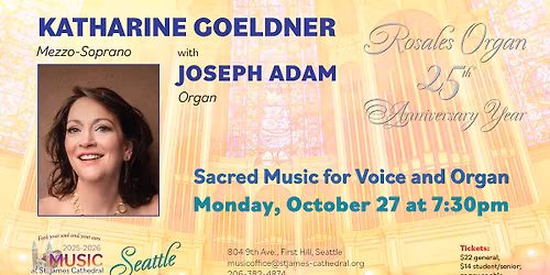 Katharine Goeldner, mezzo-soprano \u2013 Sacred Music for Voice & Organ
