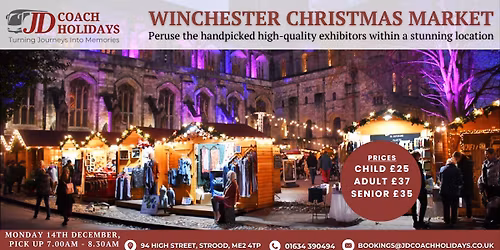 Winchester Christmas Market, inc Coach Travel