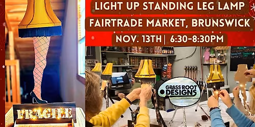 Light Up Leg Lamp Paint Party | Fair Trade Market Space