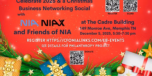 Christmas Business Networking Social - Dec 5 at The Cadre Building, Memphis