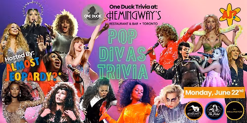 Pop Divas Trivia Hosted by Almost Jeopardy?*