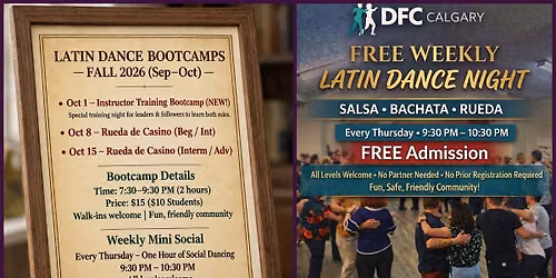 7:30 pm - Lead & Follow Bootcamp @Marda Loop + FREE Weekly Social\ud83d\udc83\ud83d\udd7a\ud83d\udd25