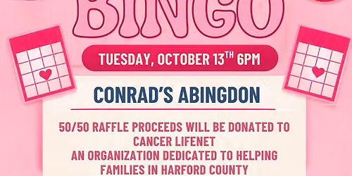 Tickled Pink Bingo - Paint the Town Pink Event!