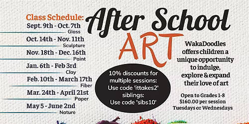 WakaDoodles Afterschool Art - TUESDAYS