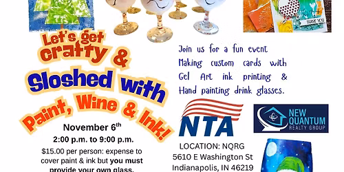 Let's Get Crafty & Sloshed with Paint, Wine & Ink!