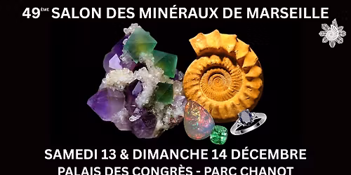 49\u1d49 Salon Min\u00e9ralEvent Marseille - Min\u00e9raux, Fossiles, Gemmes, Bijoux, Cristal & Bien-\u00eatre