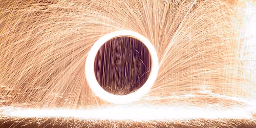 Wirewool and sparkler outdoor photography