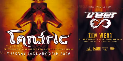 Tantric Celebrating 25 Years With Special Guest VEER @ Zen West