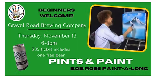 Pints & Paint: Bob Ross Paint-a-long