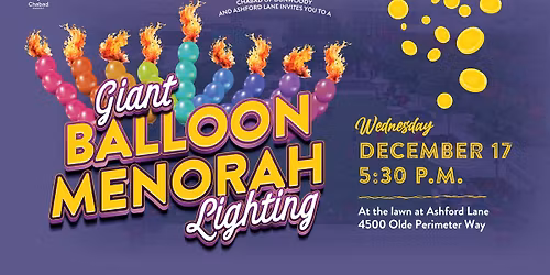 Balloon Menorah Lighting & Gelt Drop!