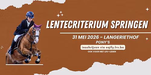 Lentecriterium Springen - Pony's