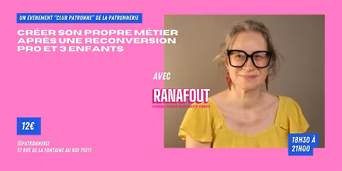 JANVIER Afterwork Patronne :  Cr\u00e9er son propre m\u00e9tier