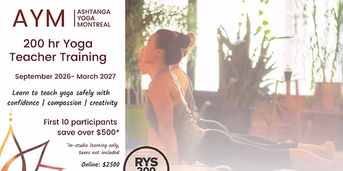 200 hr Teacher Training 2026\/27 YA certified 200hr Teacher Training online and in studio options