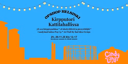 Perinteinen kirpputori Kattilahallissa