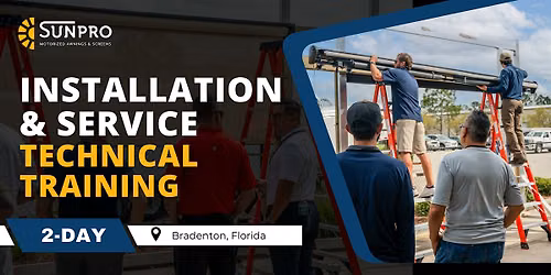 SunPro Installation & Service Technical Training \u2022 July 21-22, 2026