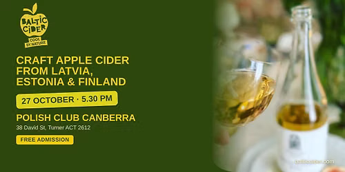 Baltic Cider tasting in Canberra