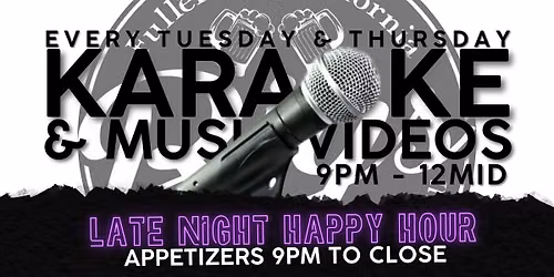 Karaoke Every Tuesday & Thursday at Bigs Fullerton