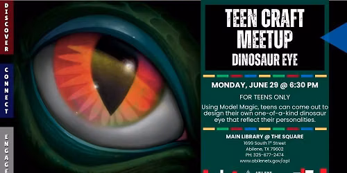 Teen Craft: Dinosaur Eye (Main Library)