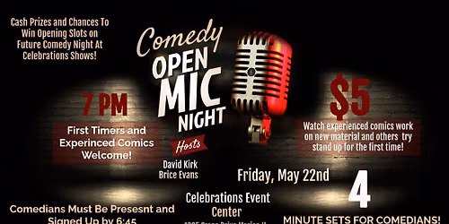Comedy Open Mic Night at Celebrations