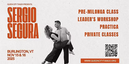 Sergio Segura teaching Tango in Burlington