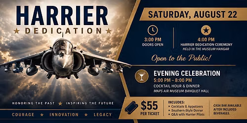 MAPS Air Museum Harrier Dedication Dinner