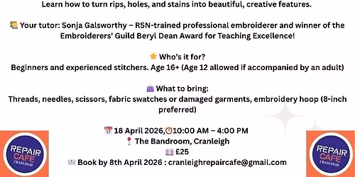 Visible Mending Workshop 