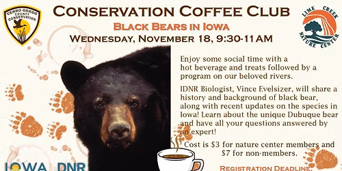 Conservation Coffee Club-Black Bears in Iowa